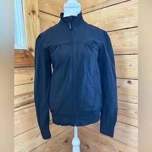 Sombrio Black Athletic Jacket Y2K Zip Up Flattering Lightweight Women’s Medium